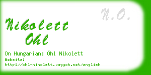 nikolett ohl business card