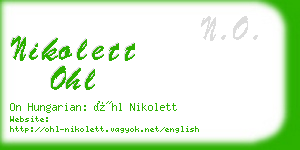 nikolett ohl business card